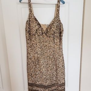 ALBERTO MAKALI GOLD SEQUIN DRESS